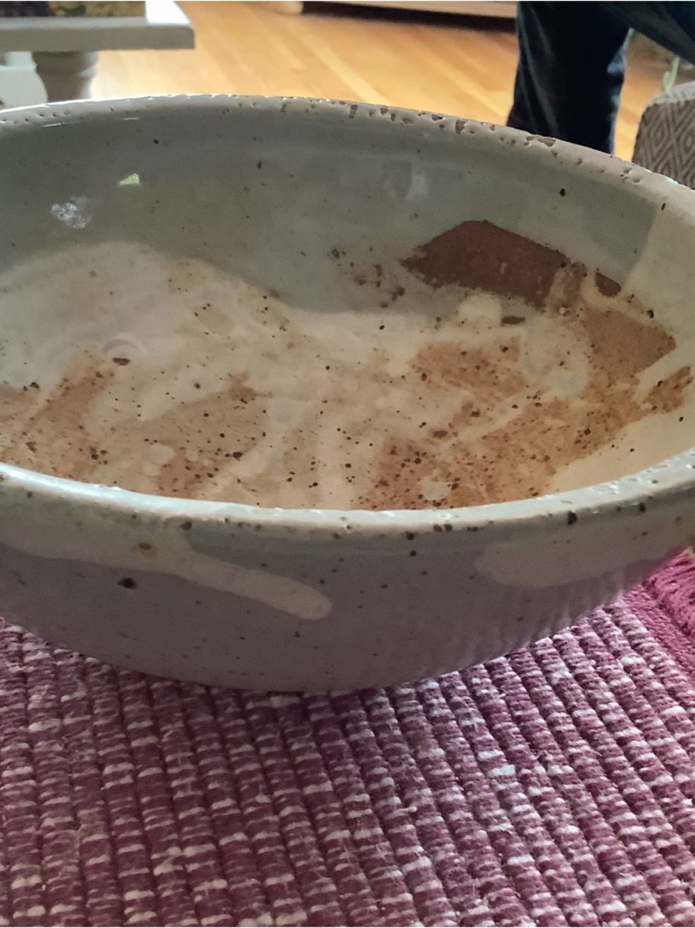 Heavy, hand thrown bowl with many uses..kitchen or anywhere